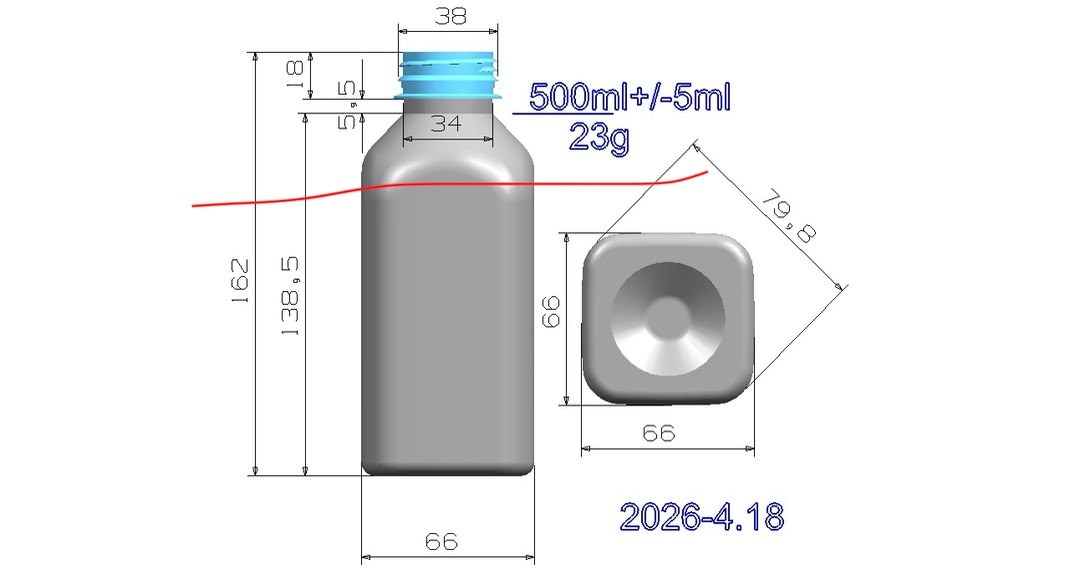 Minalait bottle technical specification