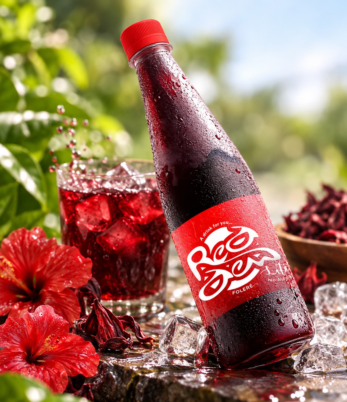 RedDew hibiscus beverage packaging
