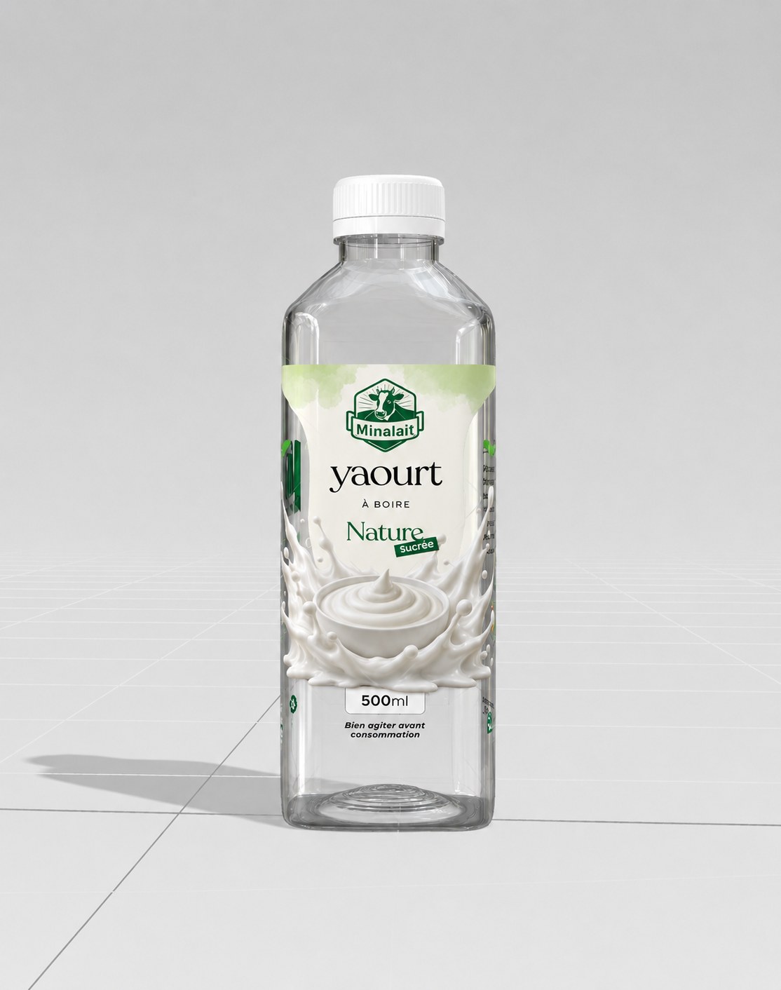 Minalait Yaourt Nature transparent bottle