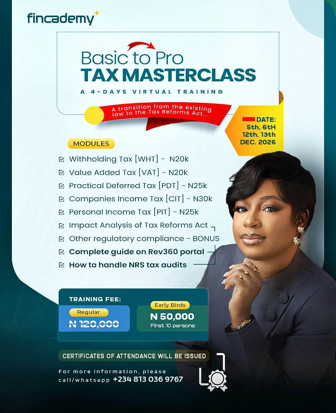 Fincademy Tax Masterclass campaign